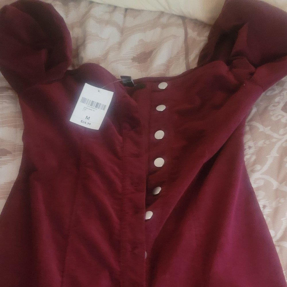 Wine mini dress